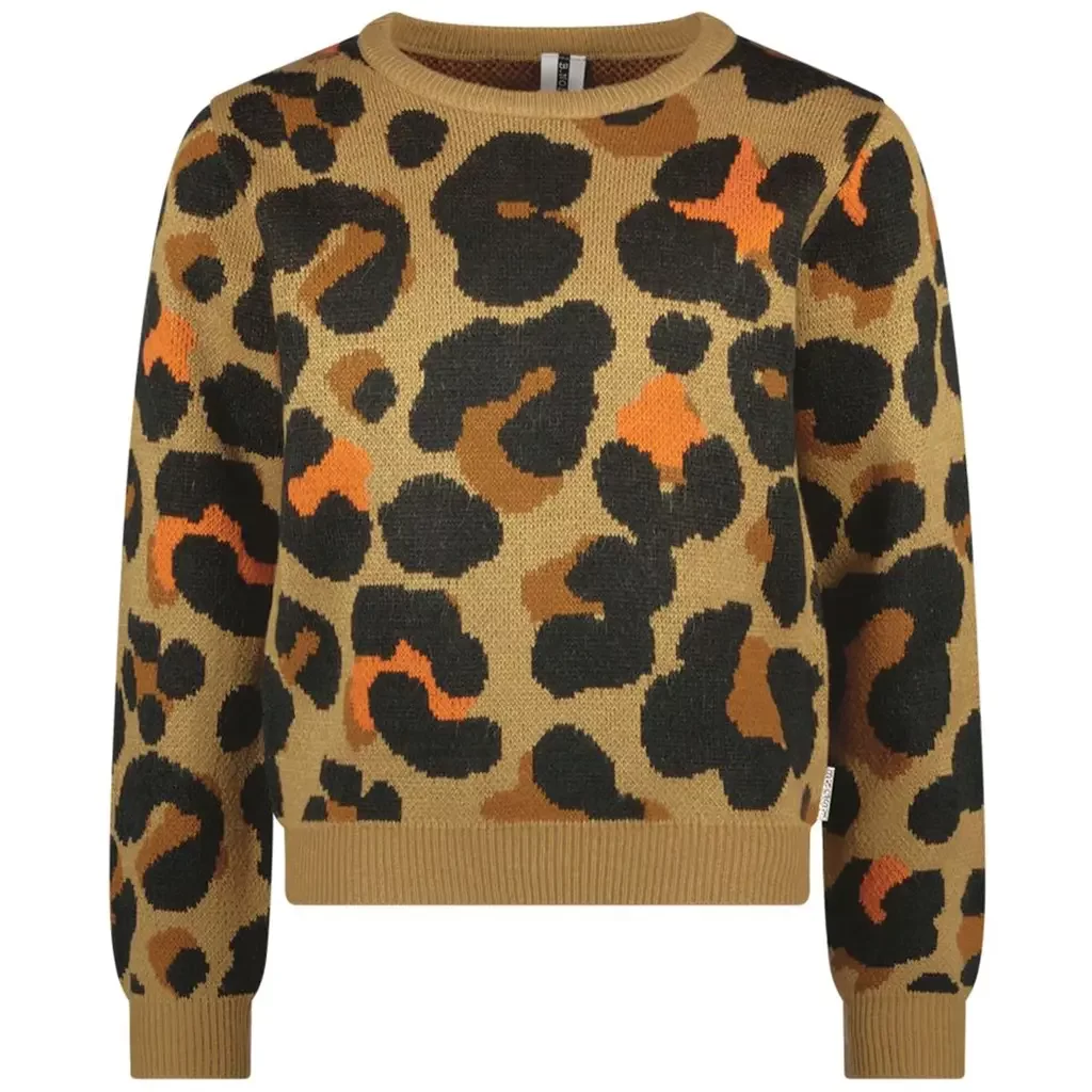 Gebreide trui Kris (leopard pop)