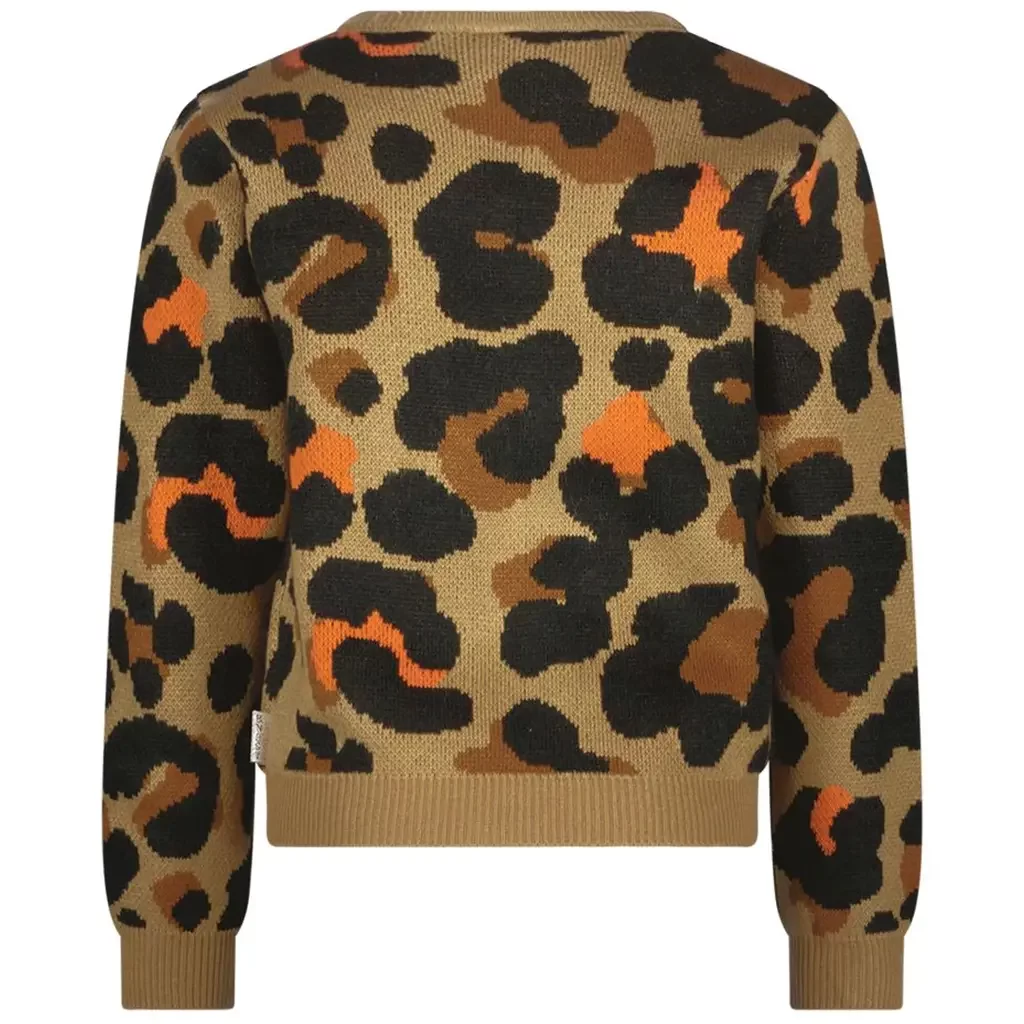 Gebreide trui Kris (leopard pop)