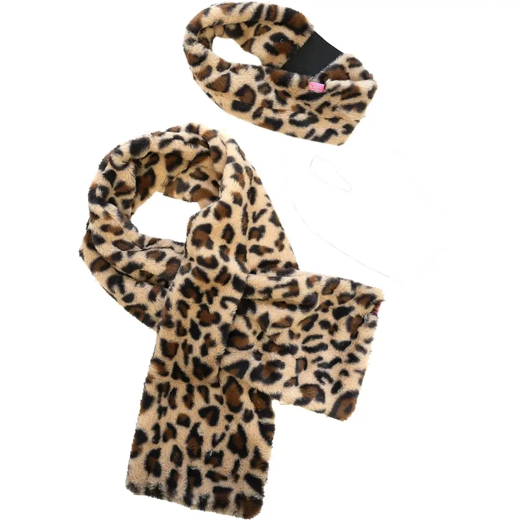 Muts en sjaal Anne fake fur (leopard fur jack)