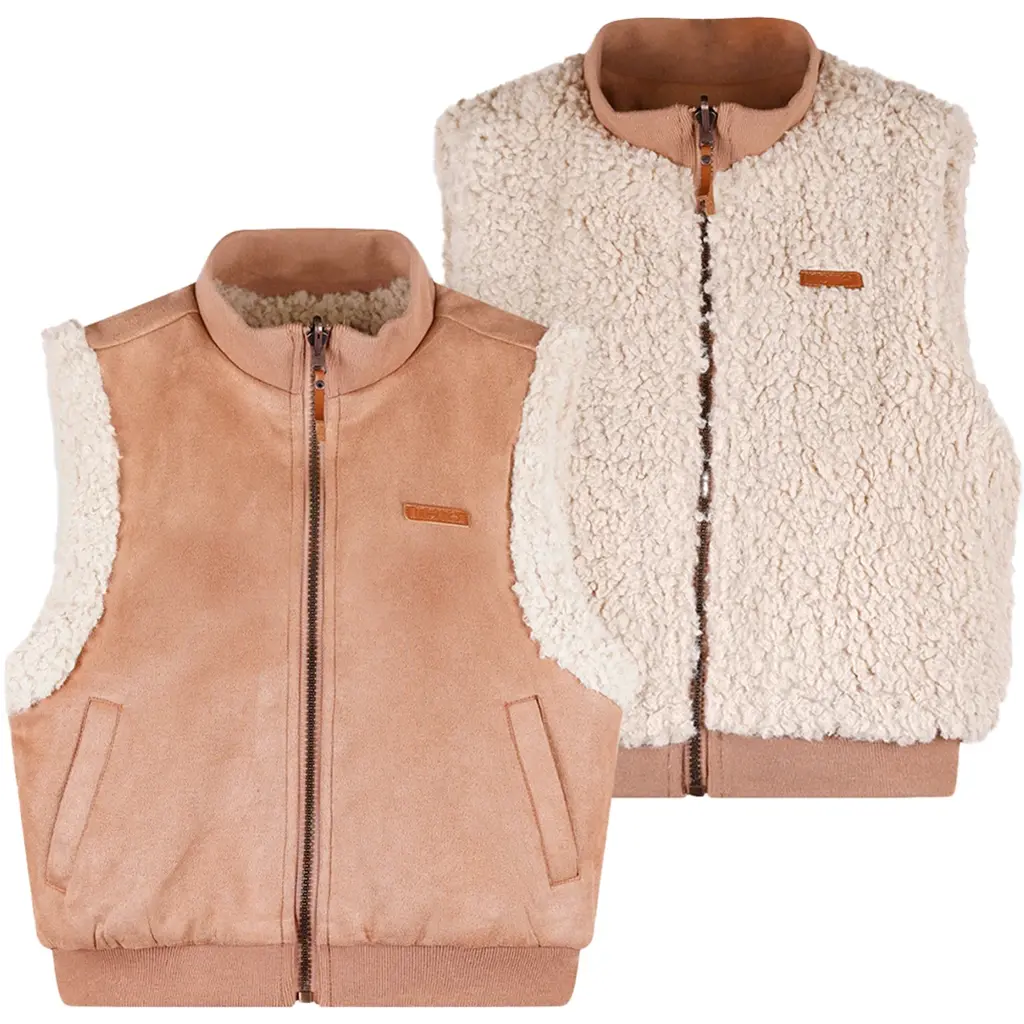 Gilet Kenna REVERSIBLE teddy (taupe)