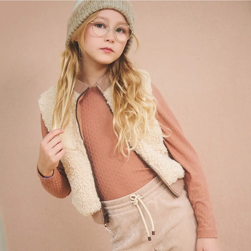 Gilet Kenna REVERSIBLE teddy (taupe)