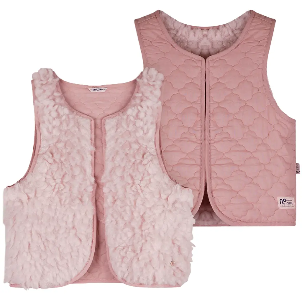 Gilet Katy REVERSIBLE teddy (vintage rose)