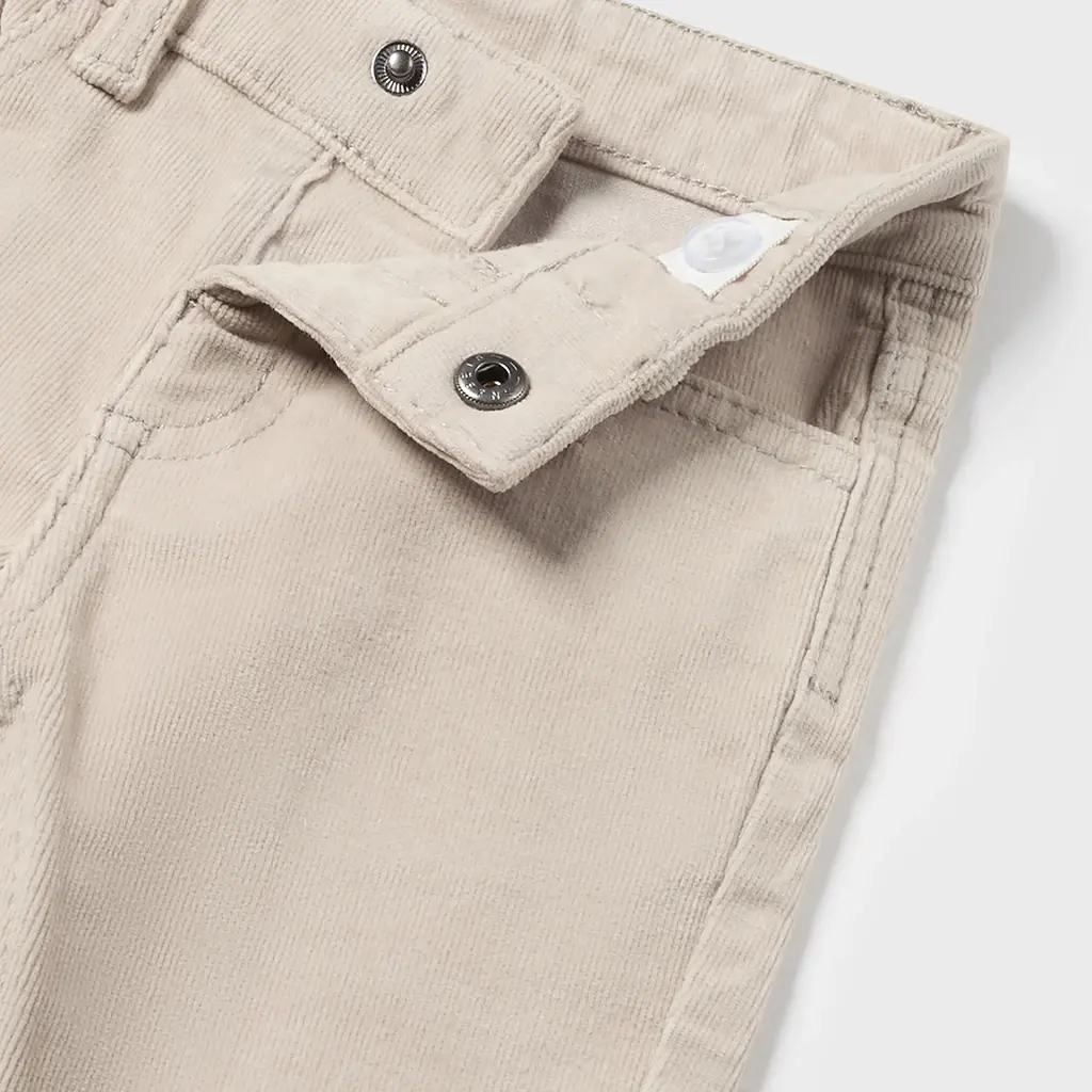 Broek cord slim fit (gypsum)