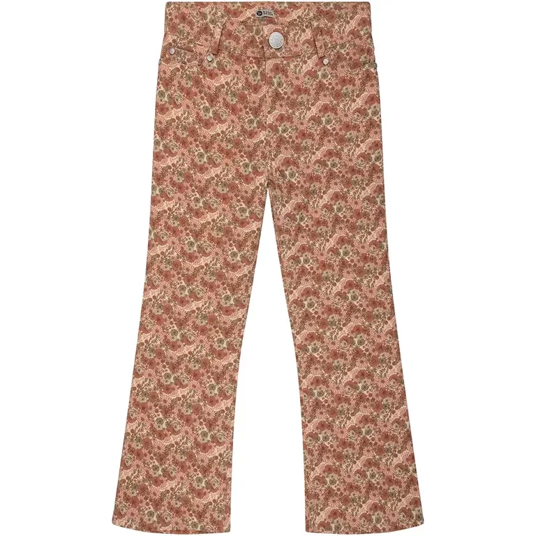 Broek Flower flared (beige melange)