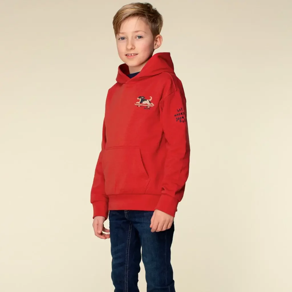 Trui hoodie Sem (burnt red)