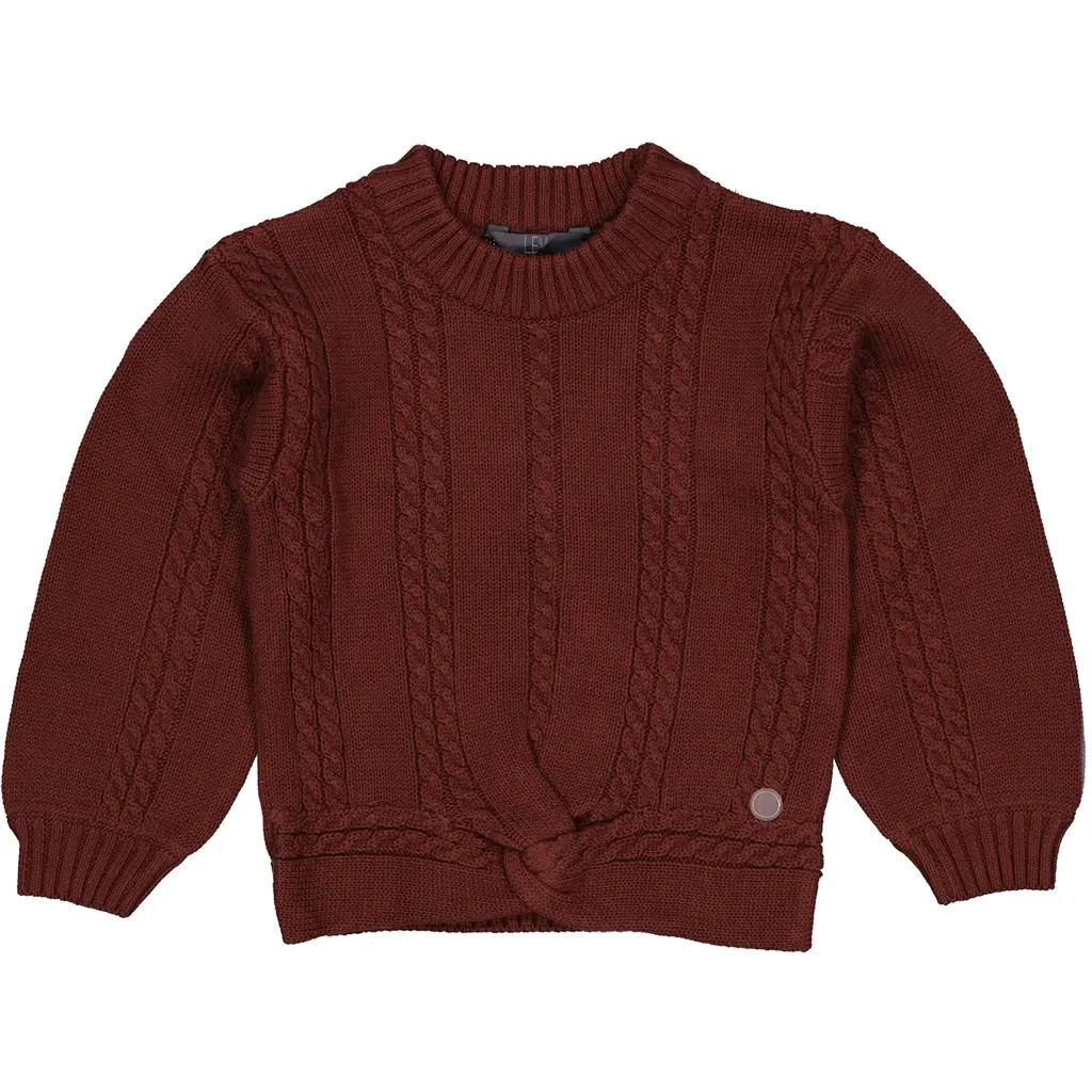 Gebreide trui Pimke (brown red)