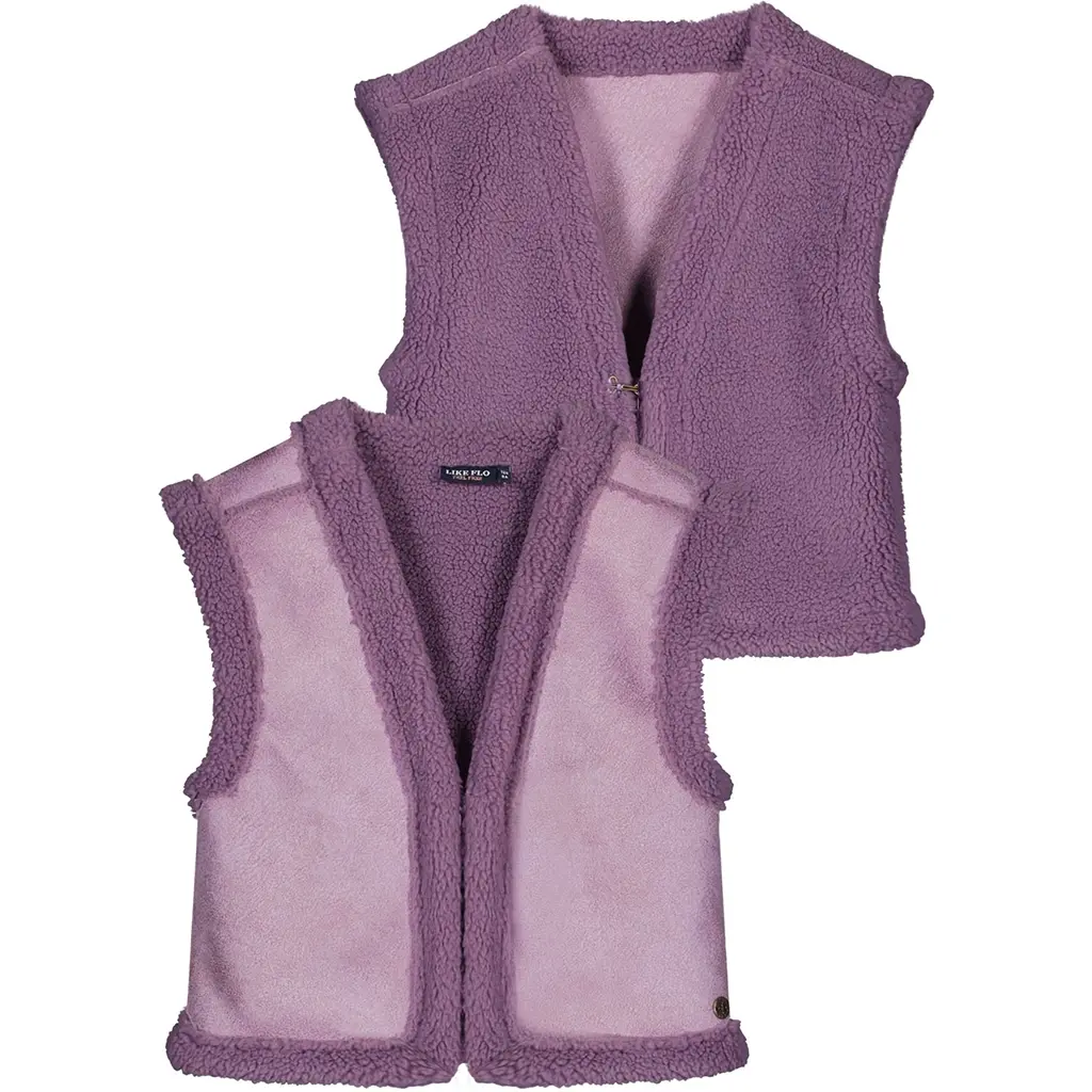 Gilet Dewei REVERSIBLE teddy (lavendel)