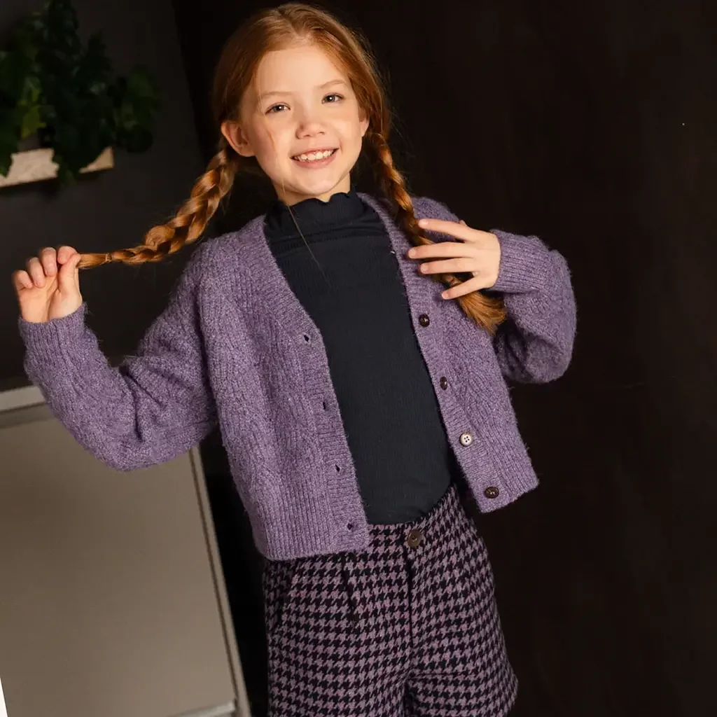 Gebreid vest Deau (lavendel)