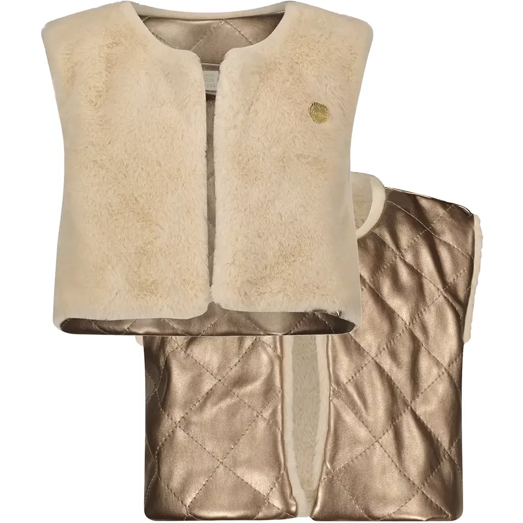 Gilet Emobla REVERSIBLE (pearled ivory)