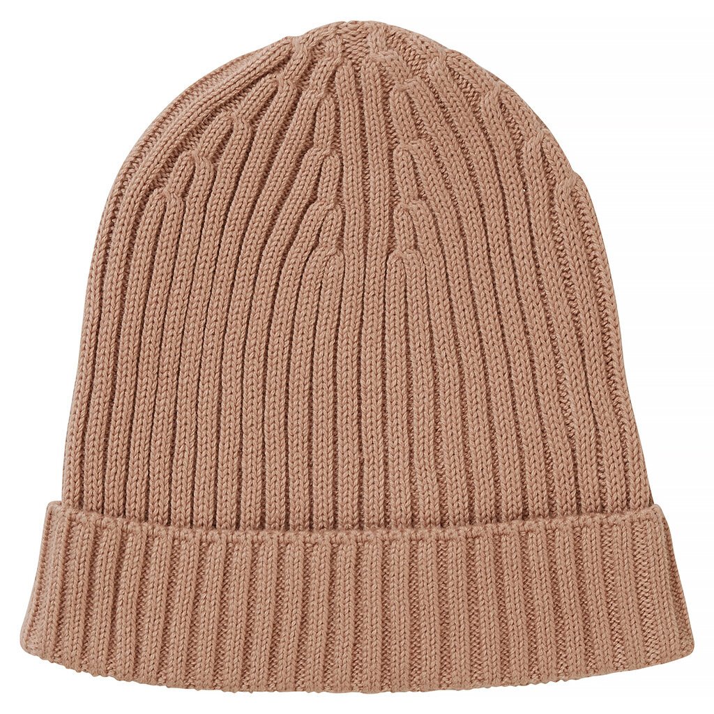 Gebreid mutsje/beanie Monroe (nougat)