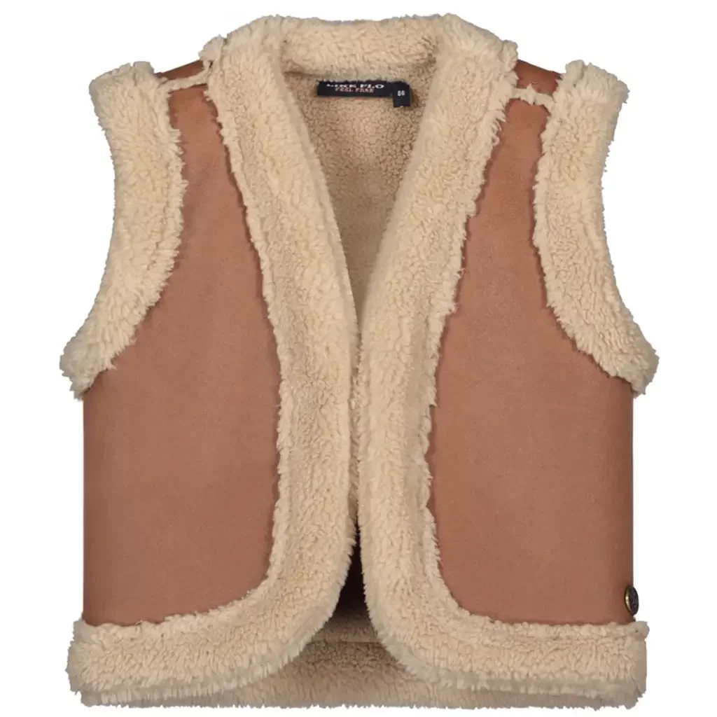 Gilet Gita REVERSIBLE teddy (cognac)