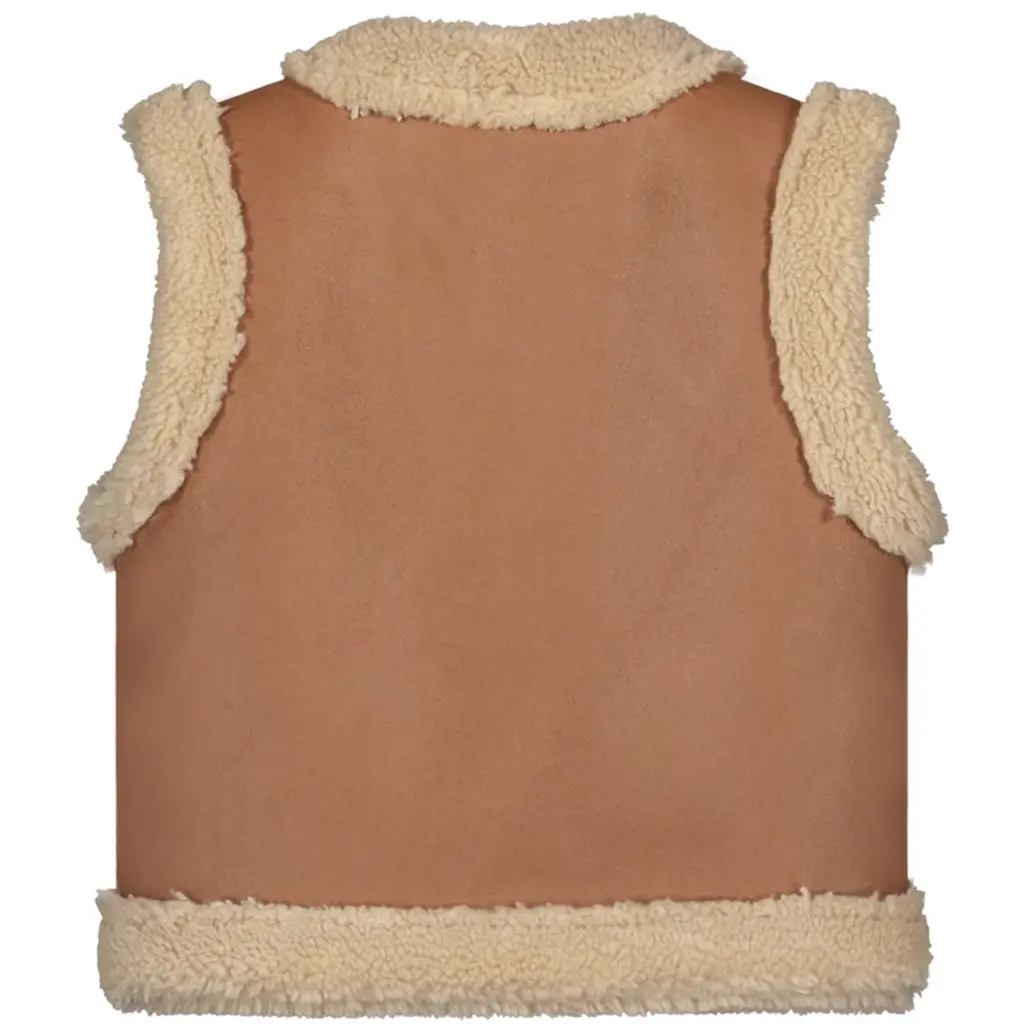 Gilet Gita REVERSIBLE teddy (cognac)