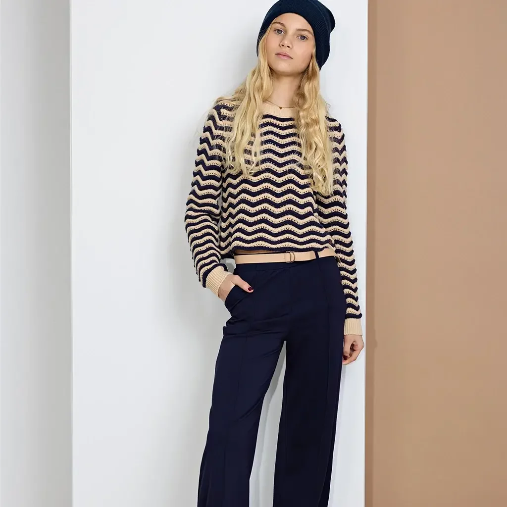 Broek Salet palazzo (grey navy)