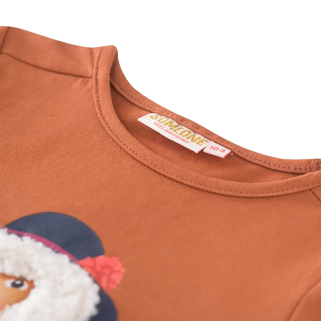 Longsleeve Bonjour (cognac)