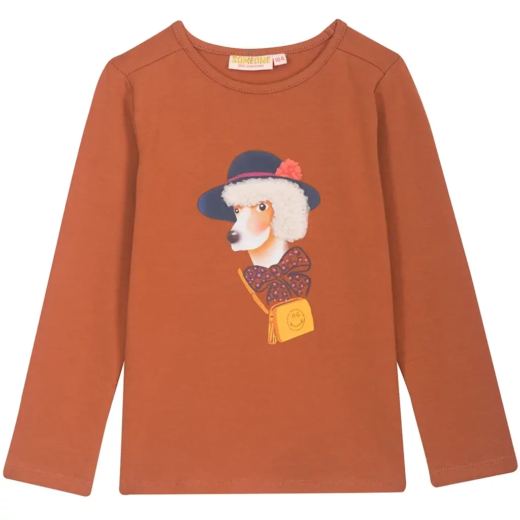 Longsleeve Bonjour (cognac)