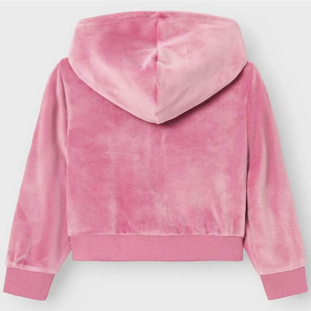 Vestje hoodie fluweel Stephanie (mauve orchid)