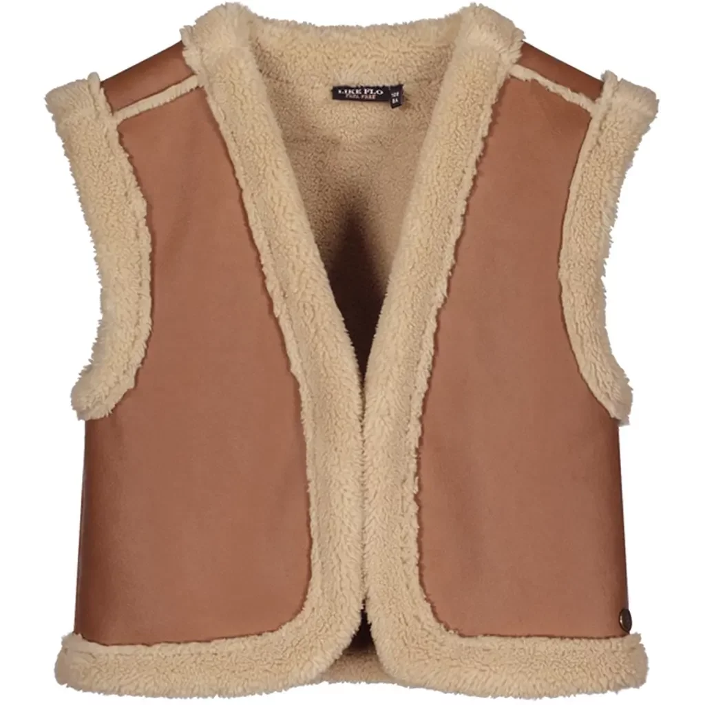 Gilet Dewi REVERSIBLE teddy (cognac)