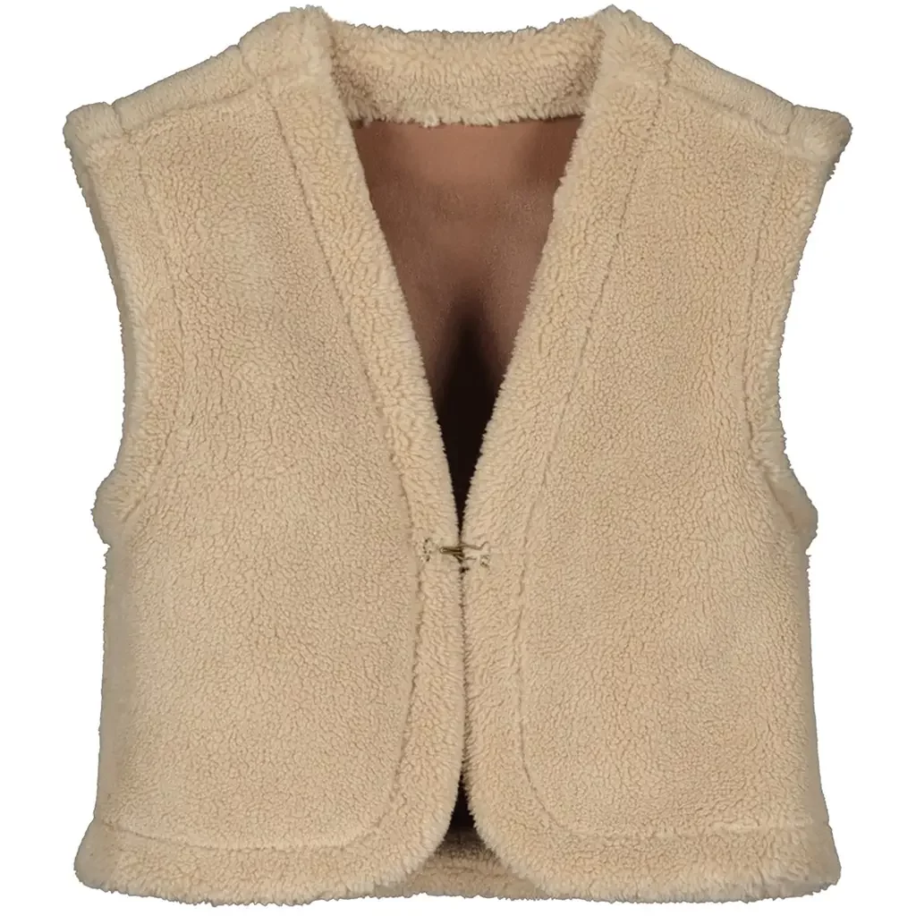 Gilet Dewi REVERSIBLE teddy (cognac)