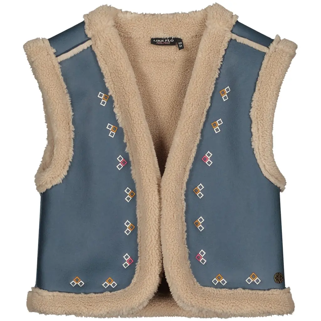 Gilet Dewi teddy (indigo)