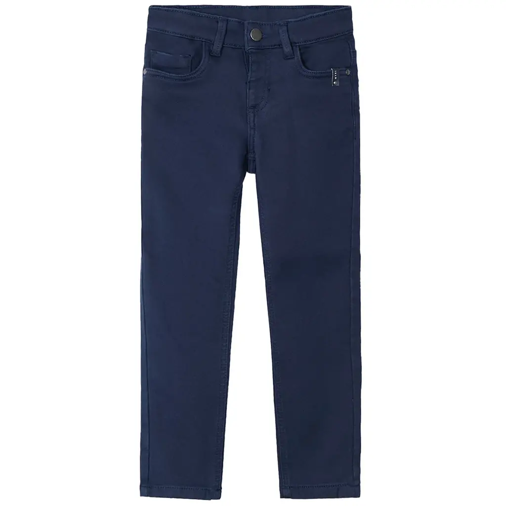 Broek soft slim fit (navy)