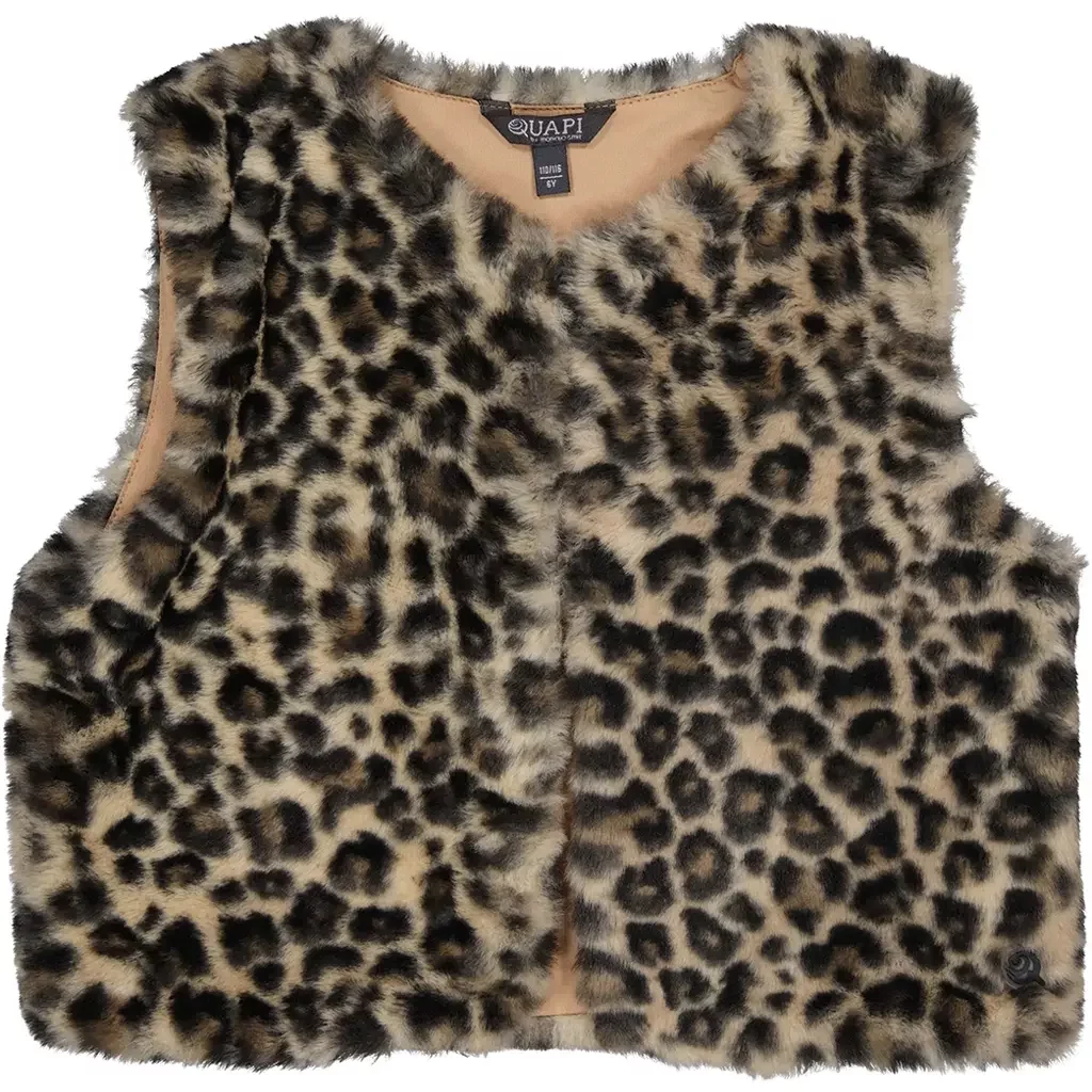 Gilet fake fur Zoe (brown animal)