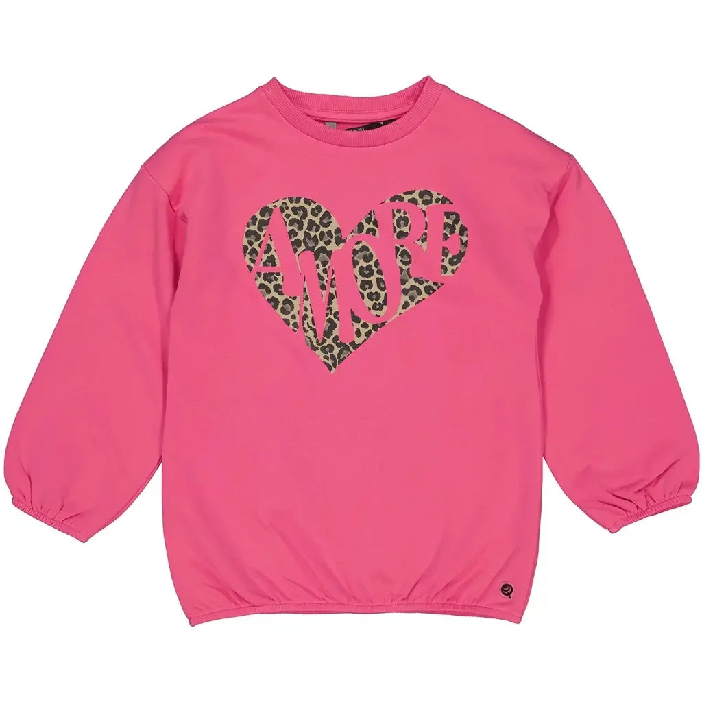 Jurk Sweat Zadie (hot pink)