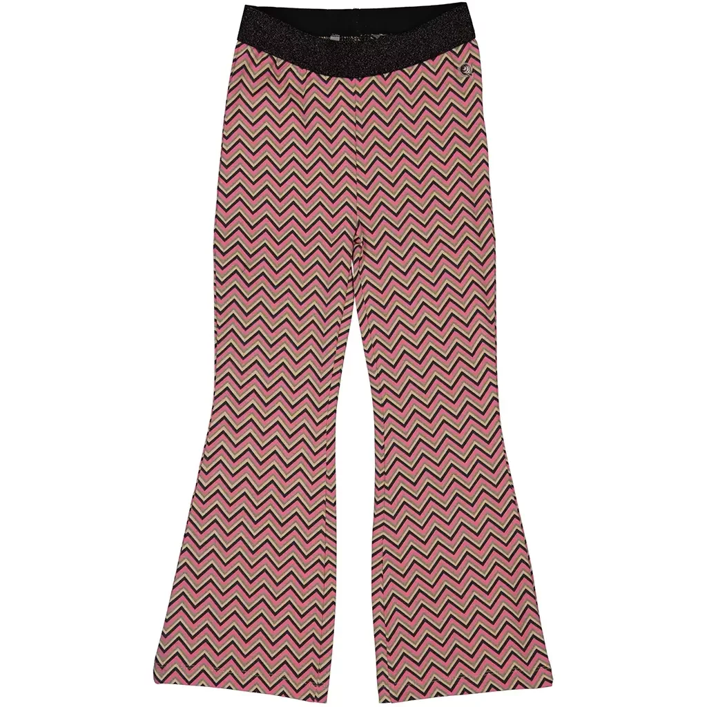 Broek flare Zuze (pink graphic)