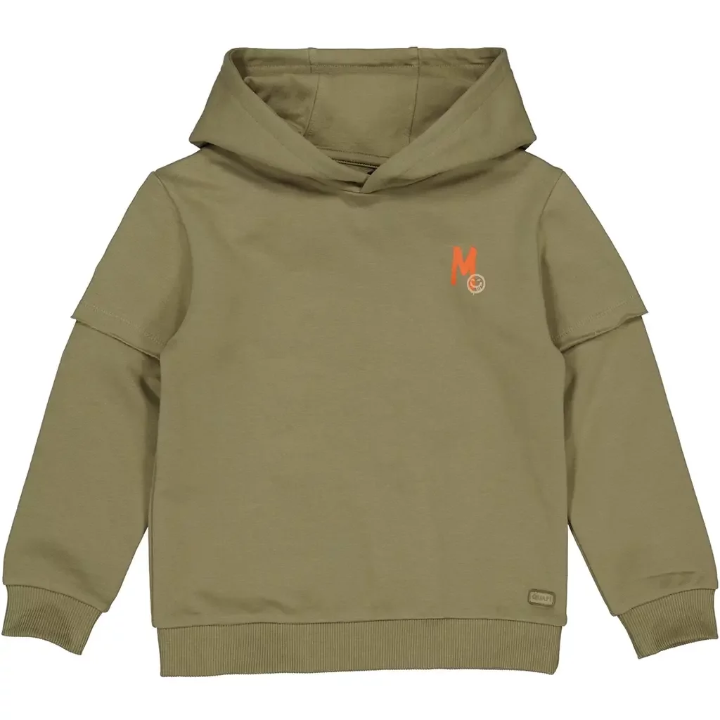 Trui hoodie Ziane (olive)