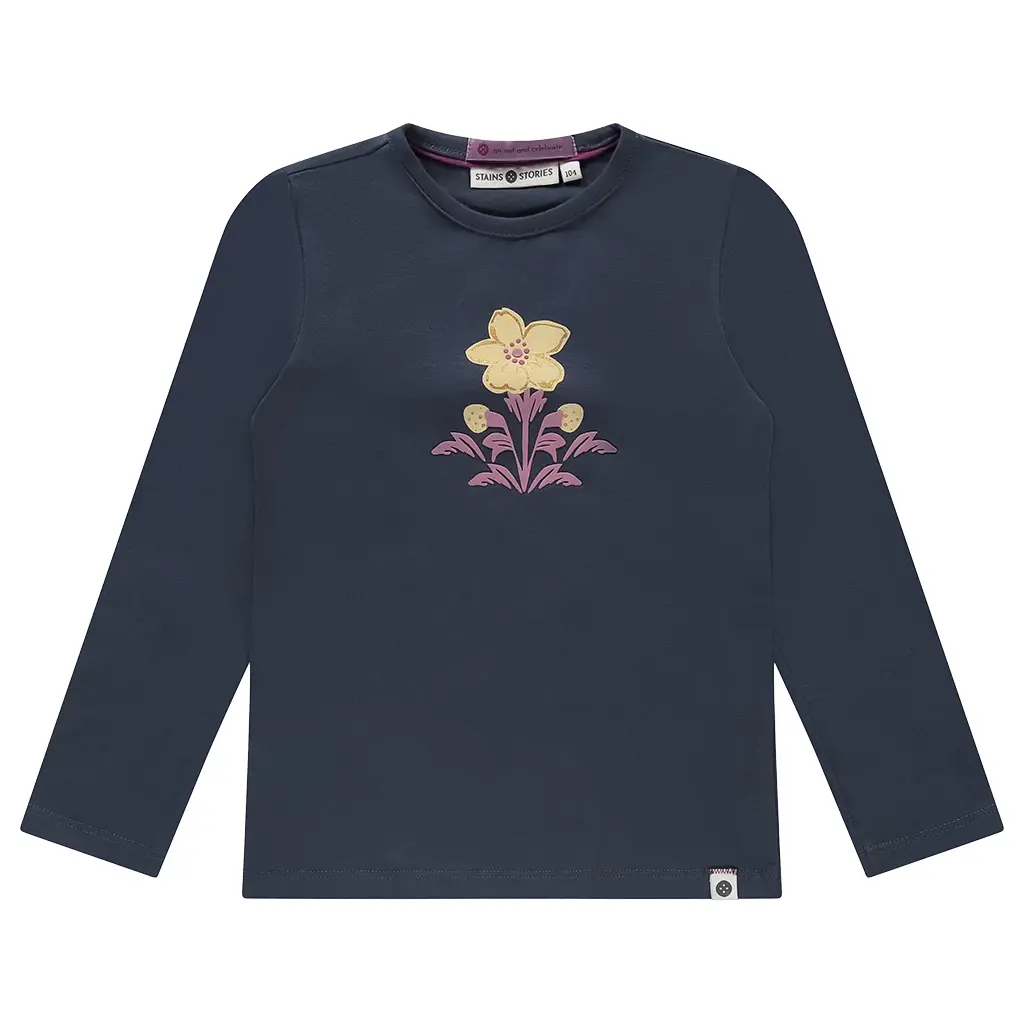 Longsleeve flower (dark blue)