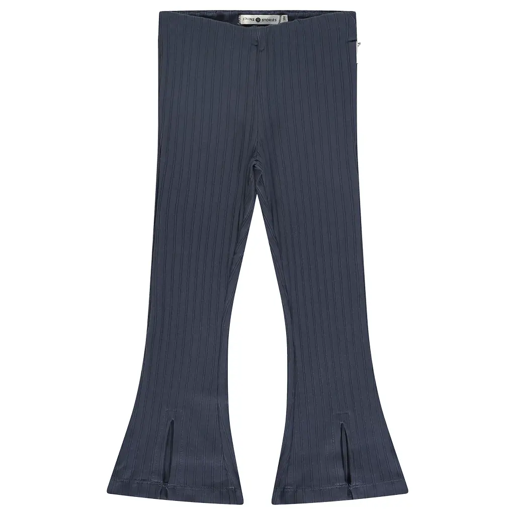 Broek flared rib (dark blue)