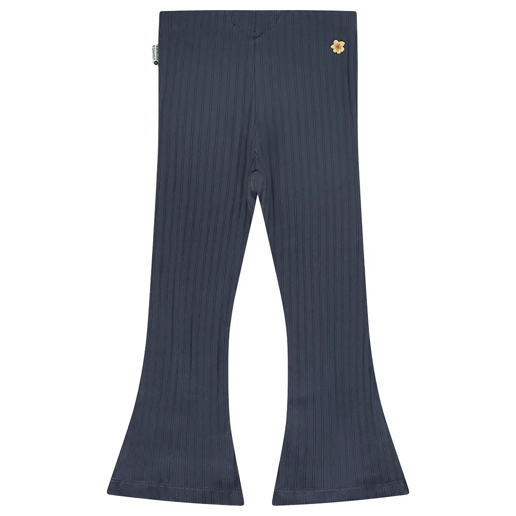 Broek flared rib (dark blue)