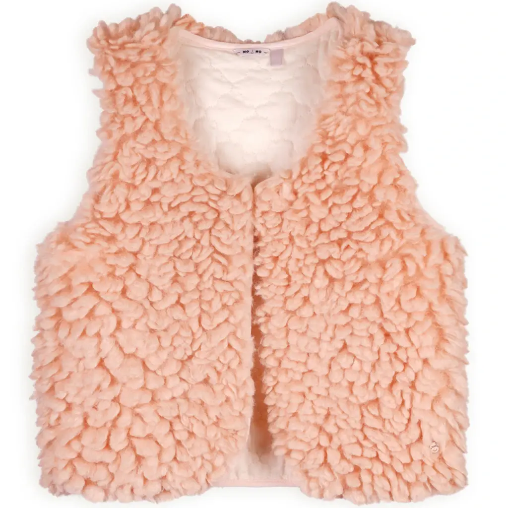 Gilet Katya REVERSIBLE teddy (pale blush)