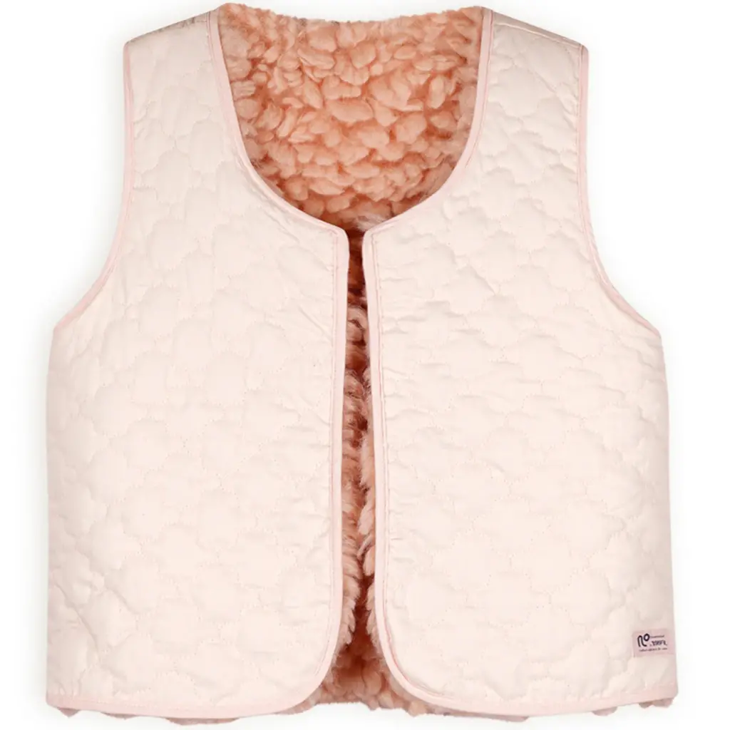 Gilet Katya REVERSIBLE teddy (pale blush)