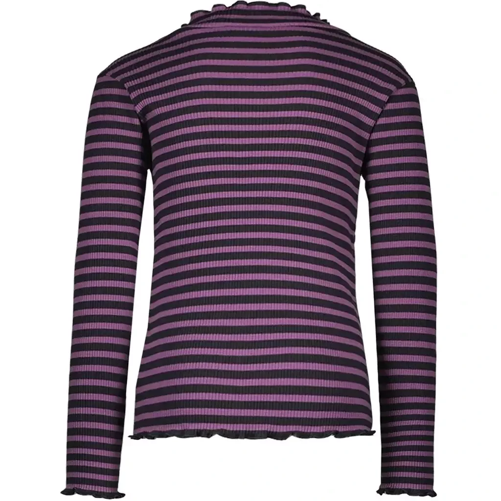 Longsleeve Eef (stripe lavendel/grey)