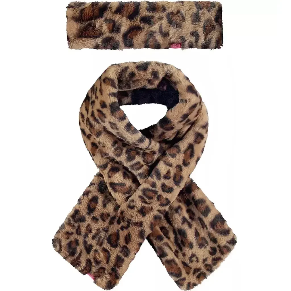 Haarband en sjaal fake fur (winter panther)