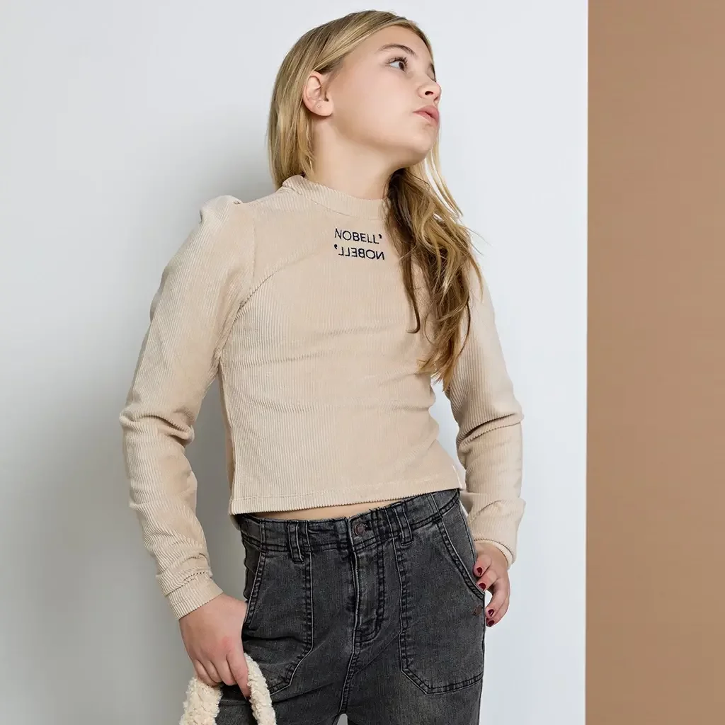 Longsleeve cropped (pearled ivory)