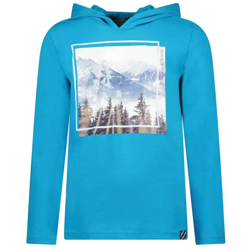 Longsleeve hoodie Ted (surf blue)