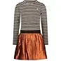 Like Flo Jurk rib/glitter plissé Mira (classy stripe)