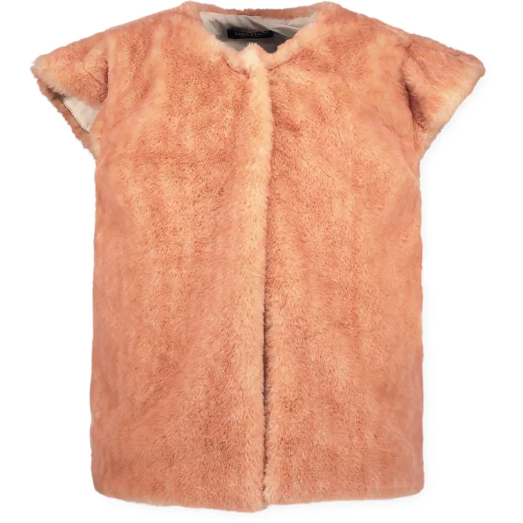 Gilet fluffy Doutze (orange coral)