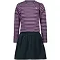 Like Flo Jurk rib/crincle velvet Mel (stripe lavendel/grey)