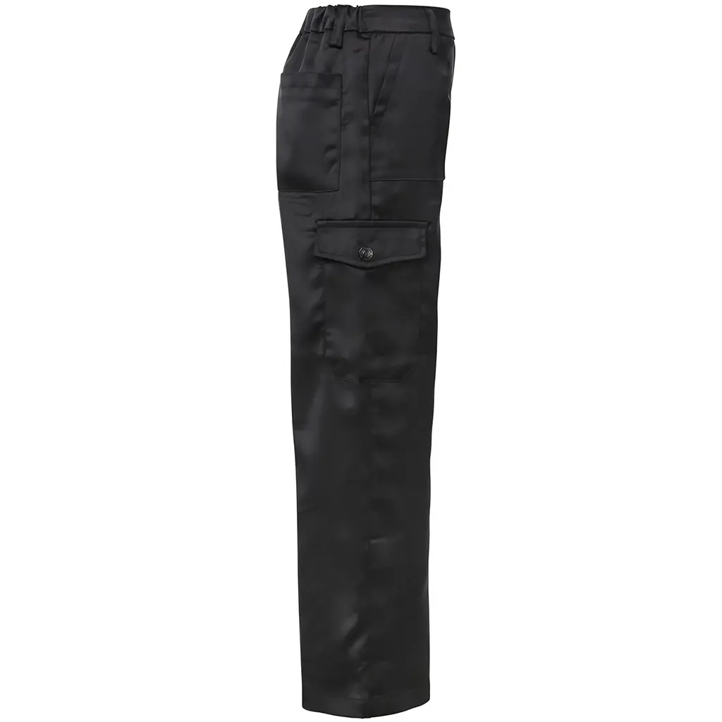 Broek cargo satin (black)