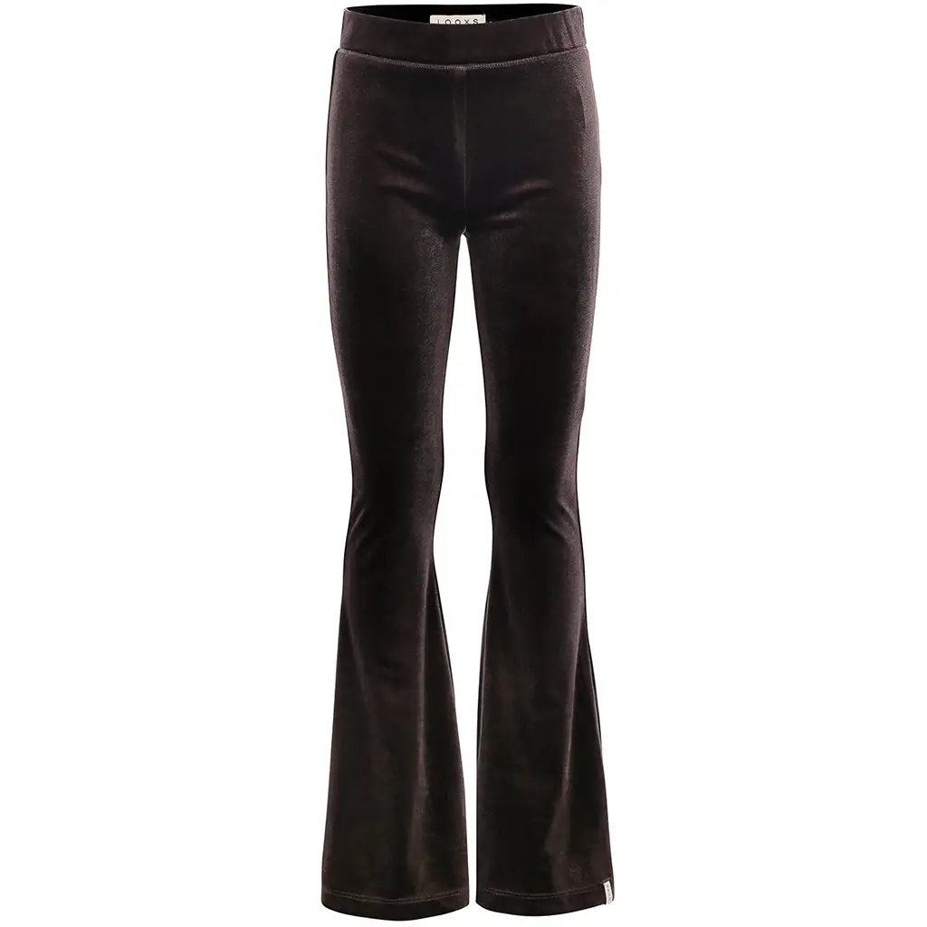 Broek flared velvet (mink brown)