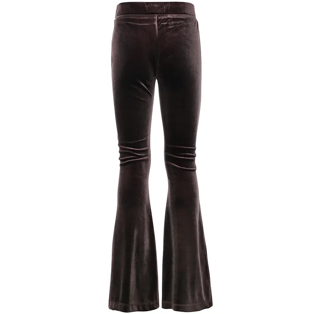 Broek flared velvet (mink brown)