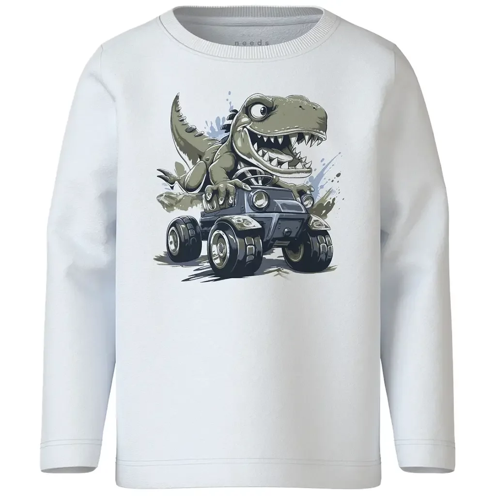 Longsleeve Vux (bright white dino race)