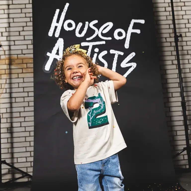 Verjaardag t-shirt "2" in kadoverpakking (kit)