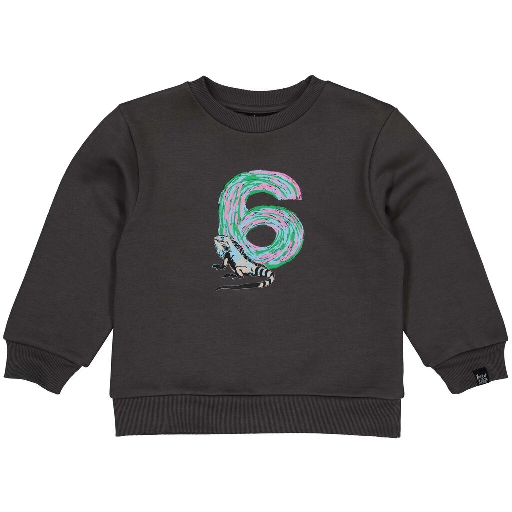 B-Day trui "6" in kadoverpakking (dark grey)