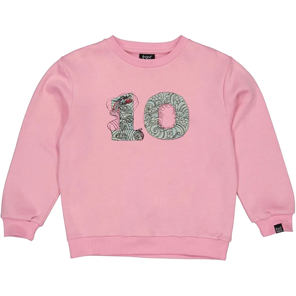 B-Day trui "10" in kadoverpakking (old pink)