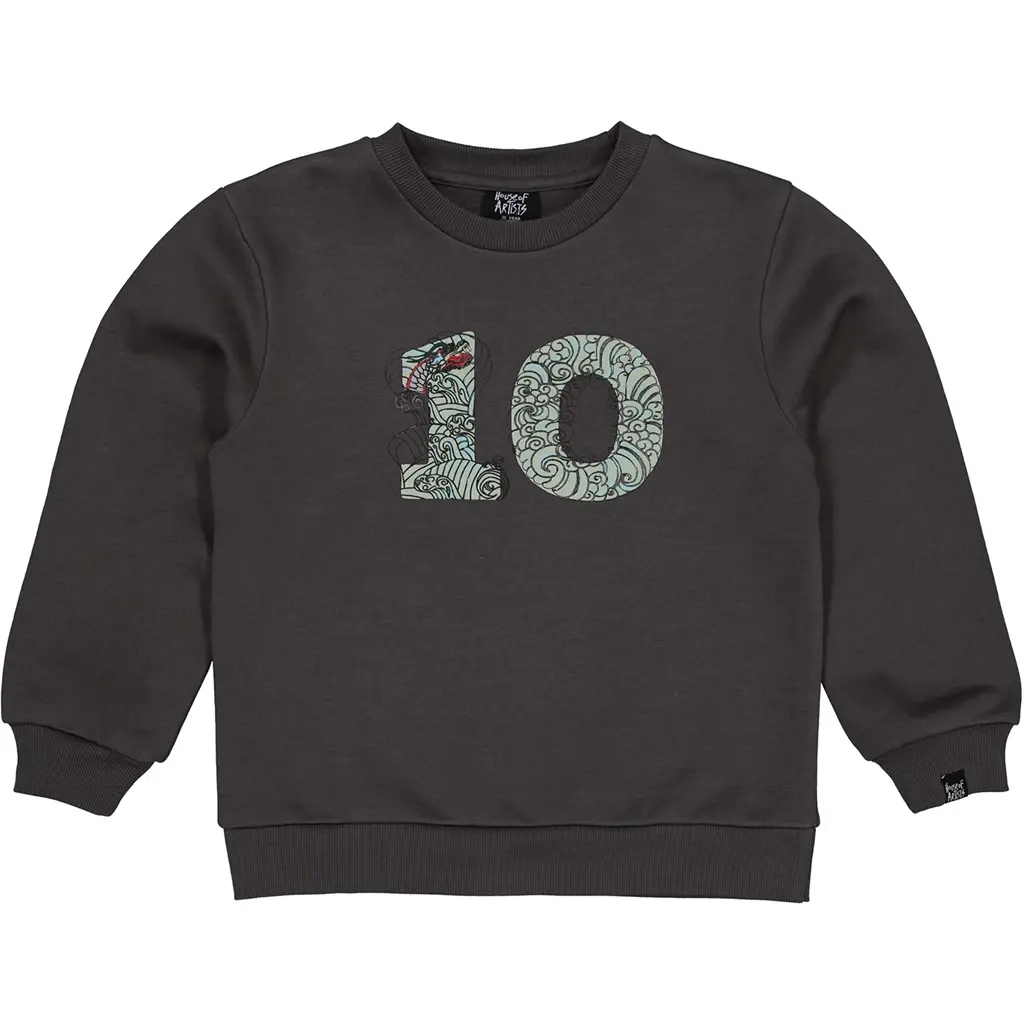 B-Day trui "10" in kadoverpakking (dark grey)