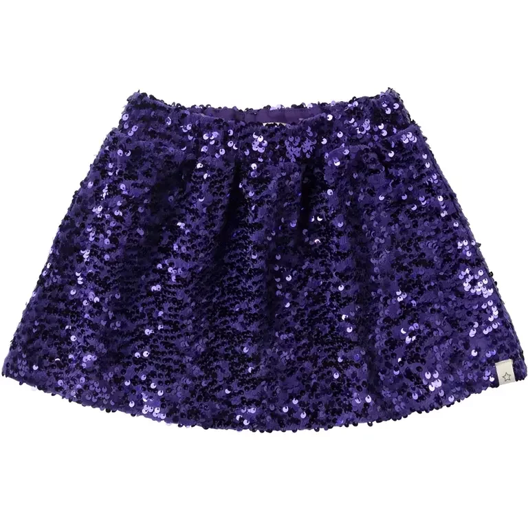 Rokje sequin mesh wide (heliotrope)