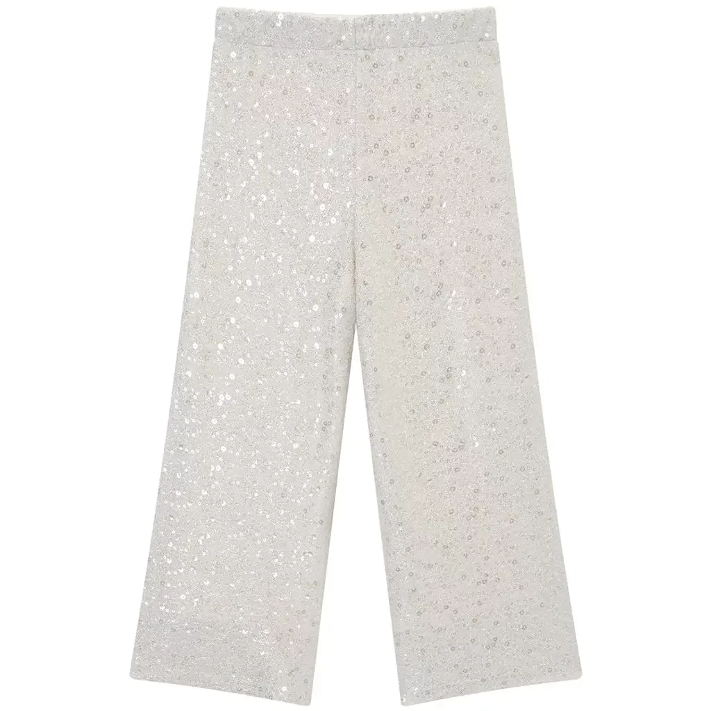 Broek Amanda glitter (dark ecru)